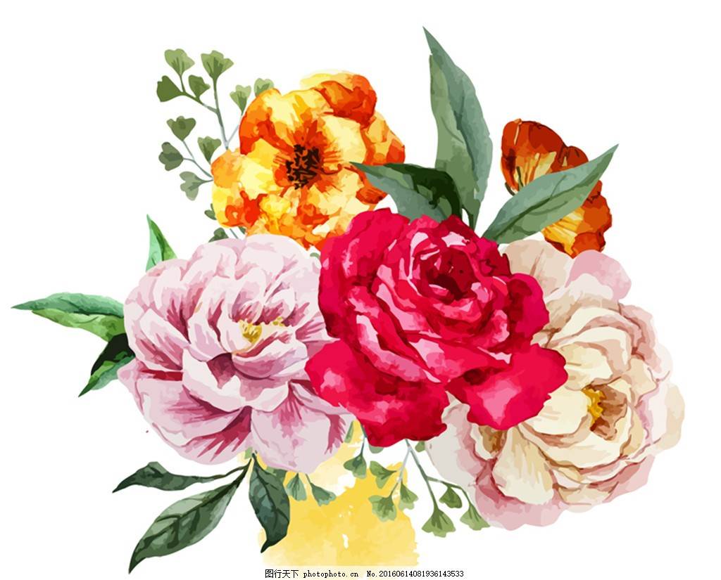 花束水彩画