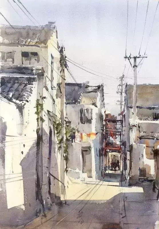 风景水彩画