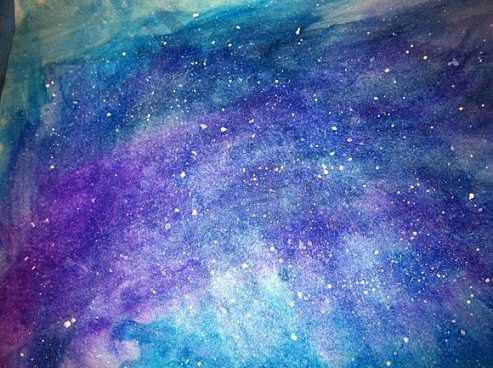 如何用水彩画星空