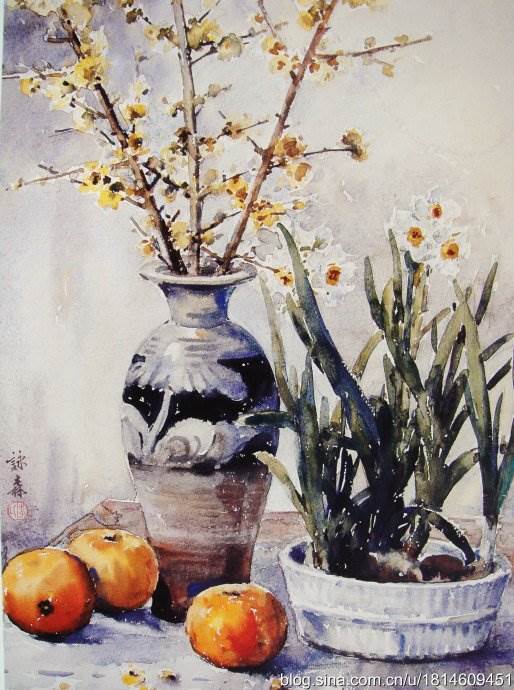 老师水彩画