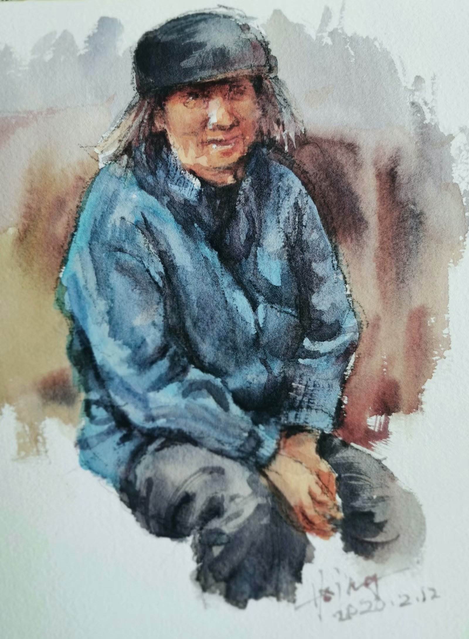 老师水彩画