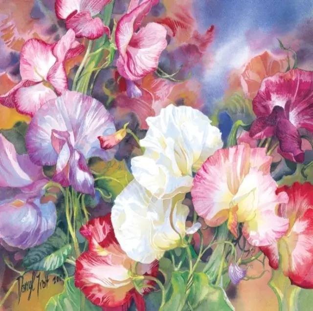 花卉水彩画大师作品