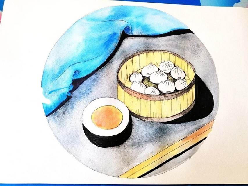主题水彩画