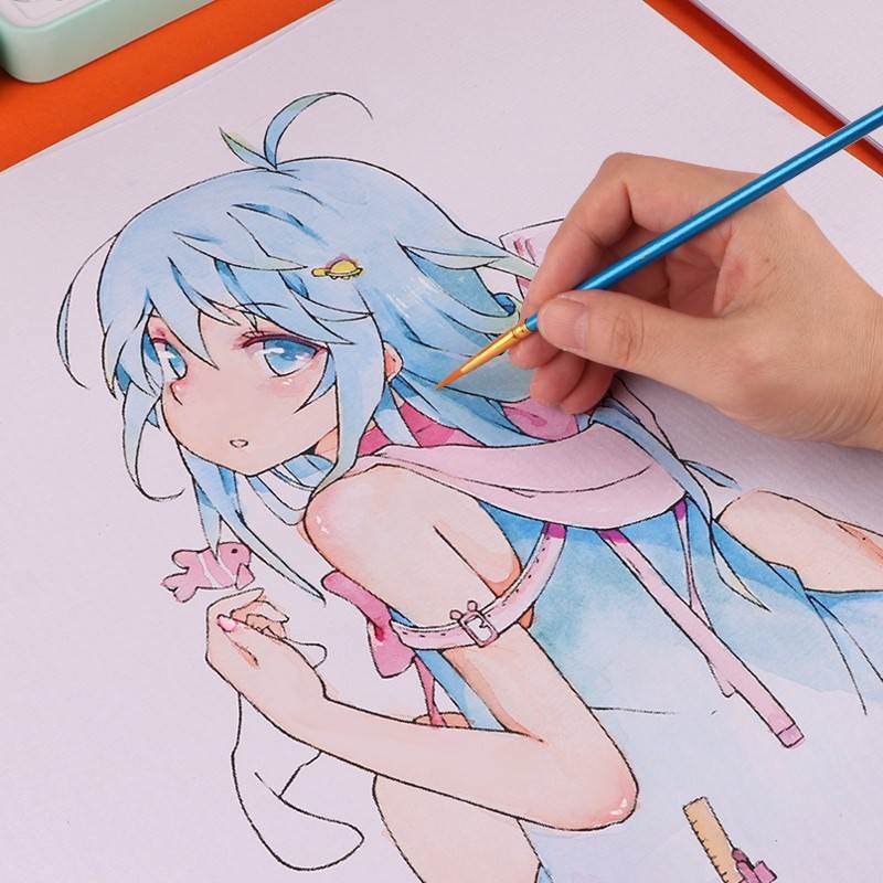 儿童人物水彩画