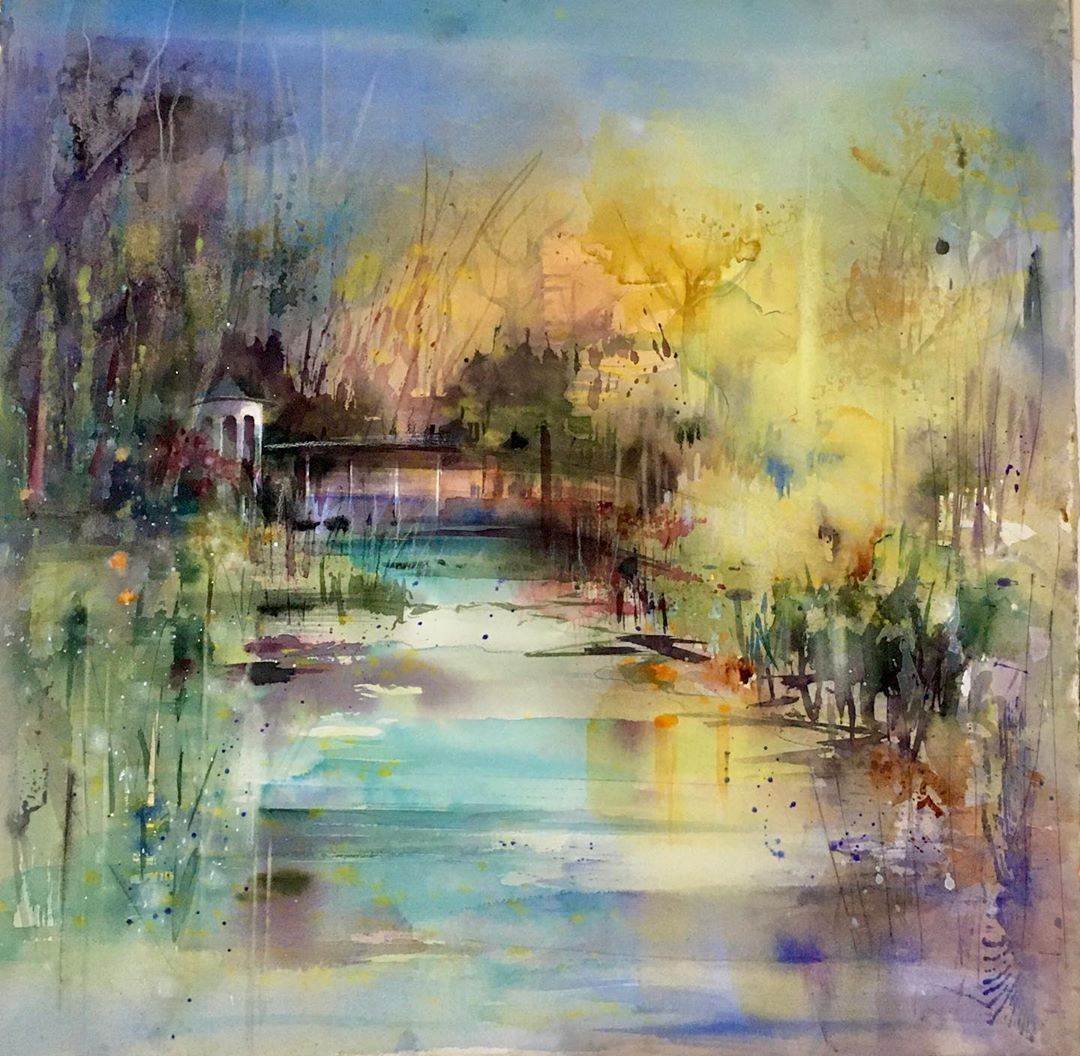 景观水彩画
