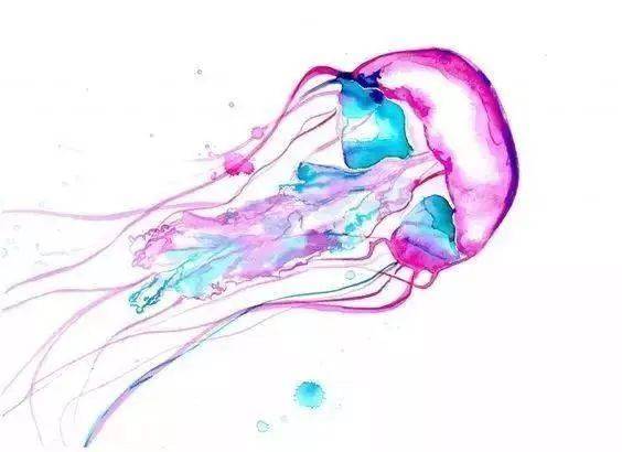 海洋世界水彩画