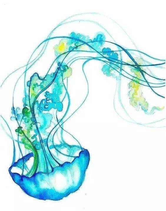 海洋世界水彩画