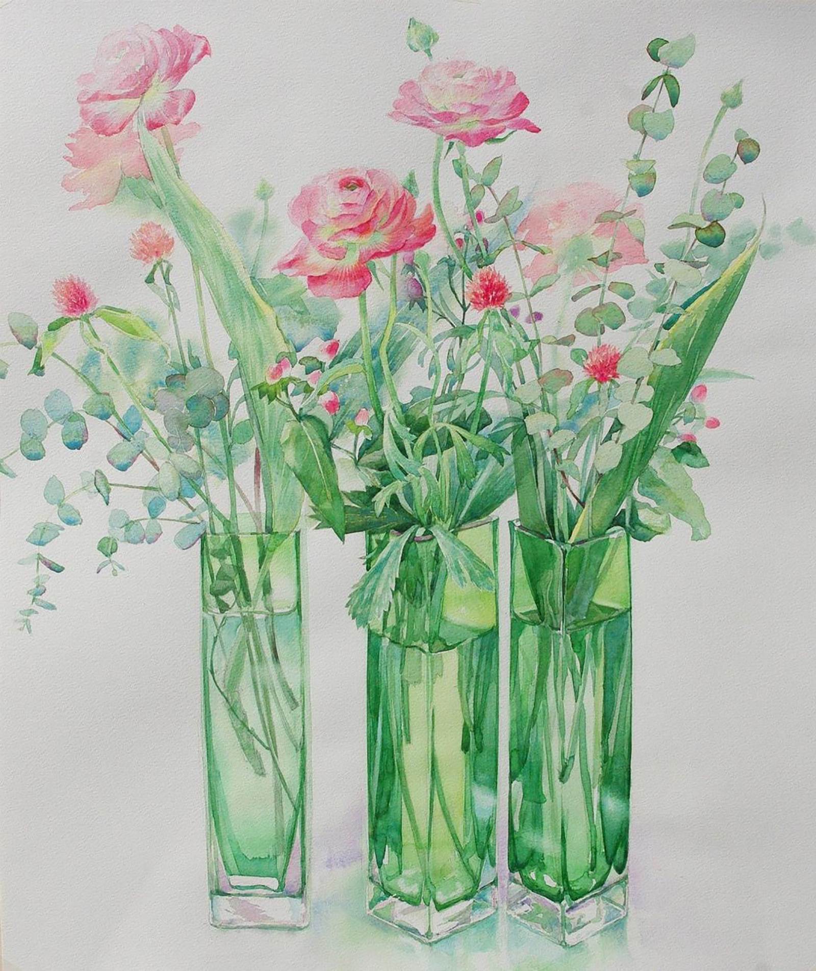 花卉水彩画作品欣赏