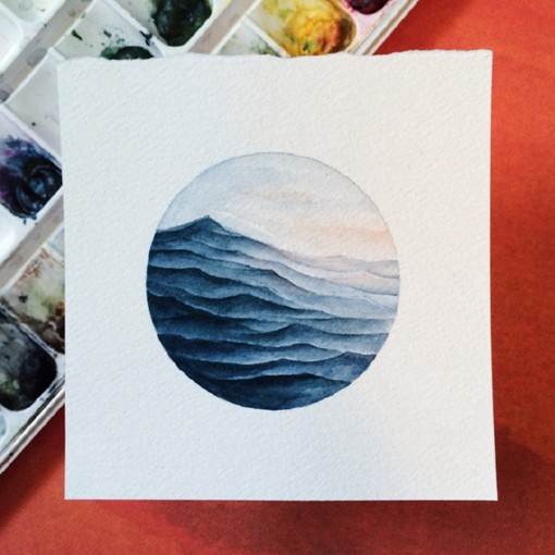 海洋世界水彩画