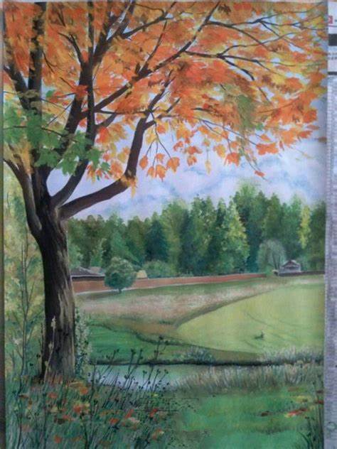 用水粉画的风景画