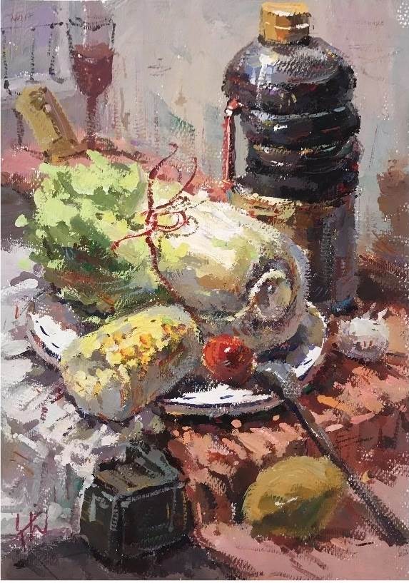 水粉画是怎么画的