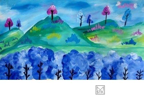 幼儿新年水粉画