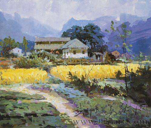 用水粉画的风景画