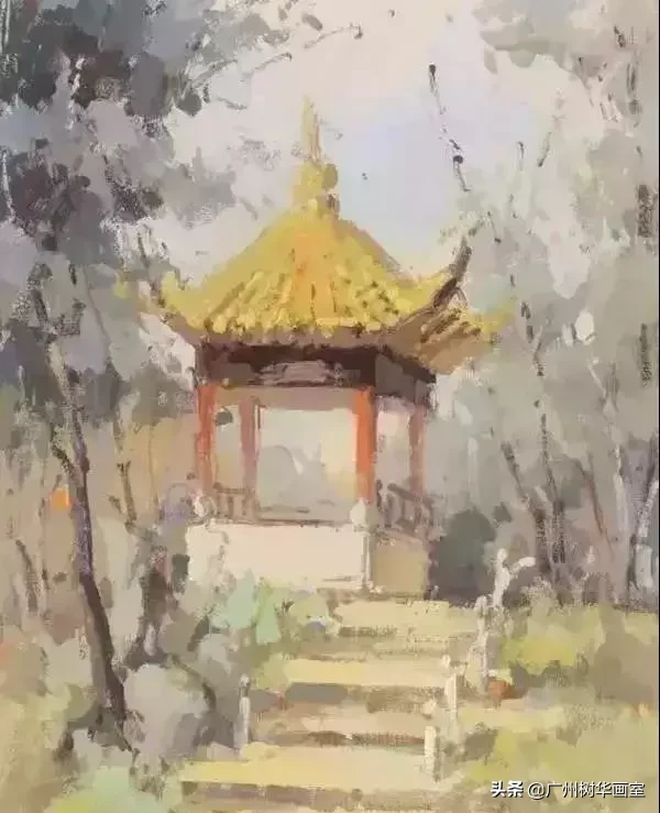 水粉画风景怎么画