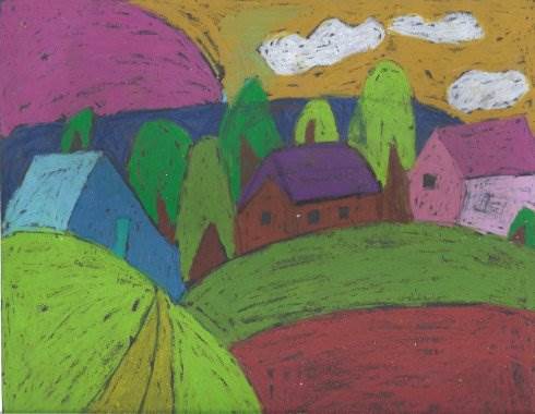 怎么用水粉画风景画