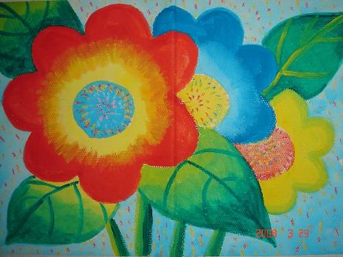 用水粉画花怎么画