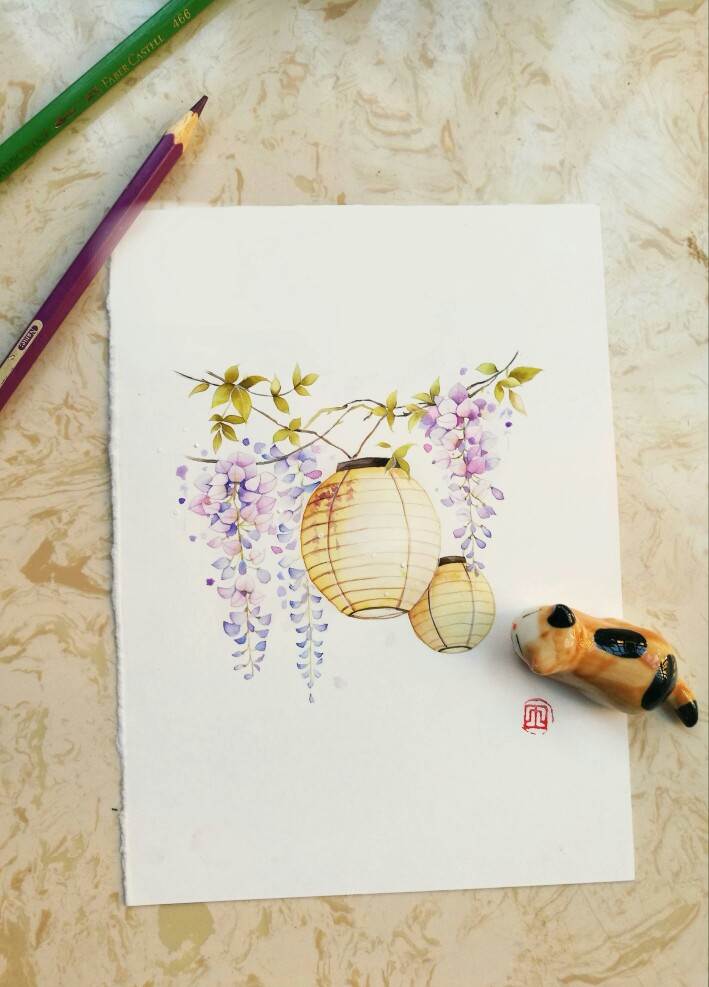 风景画水彩简单好看