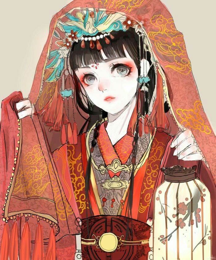 漫画人物水彩画