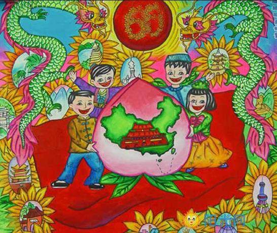 传统节日水粉画