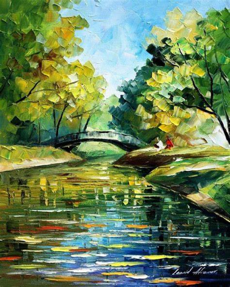 色彩风景临摹水粉画