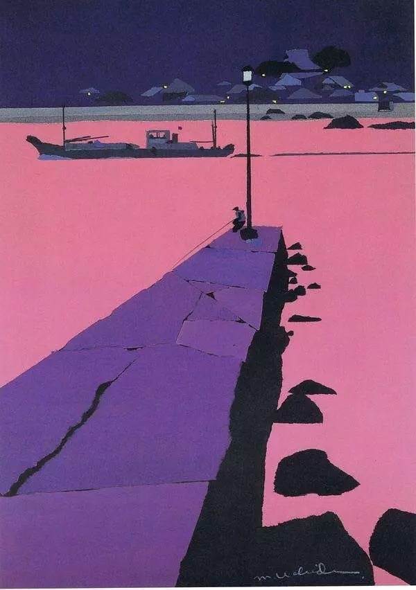邻近色的水粉画