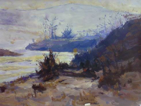 水粉画风景高清