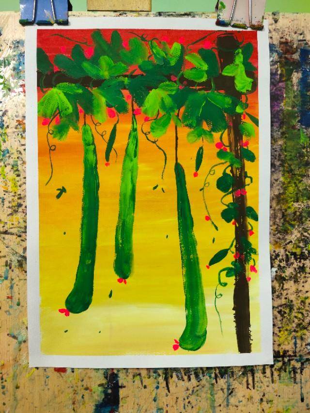 简单好看儿童水粉画