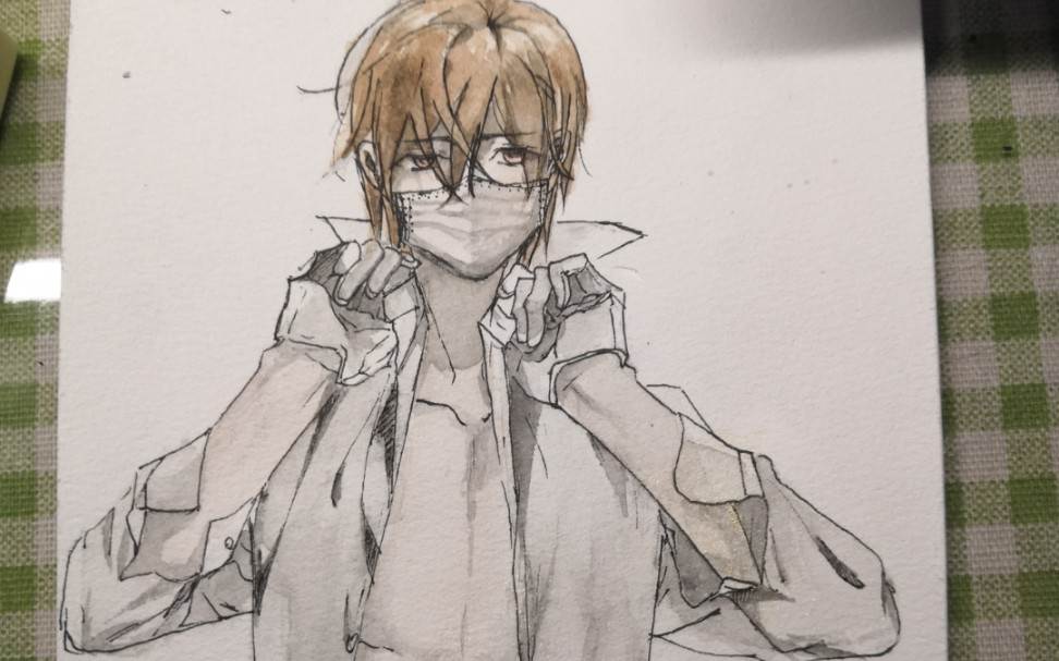 大学生水彩笔画