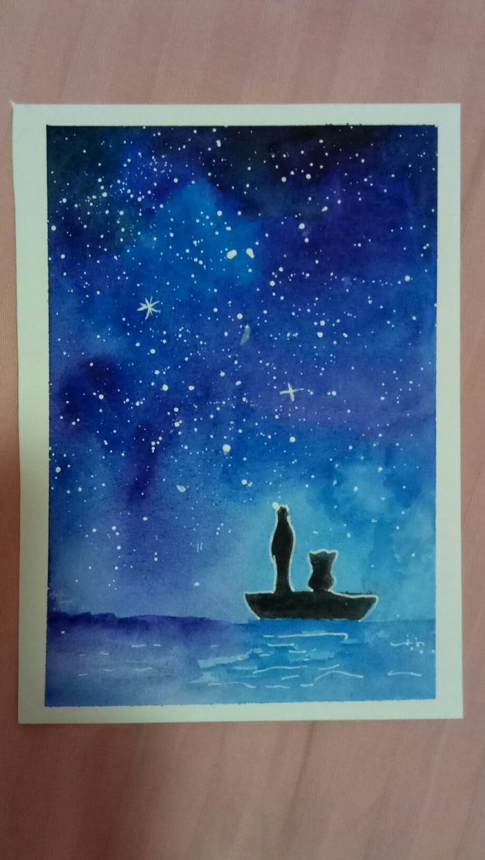 风景画水彩简单