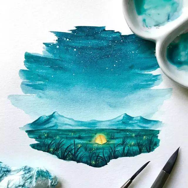 简单水彩小画