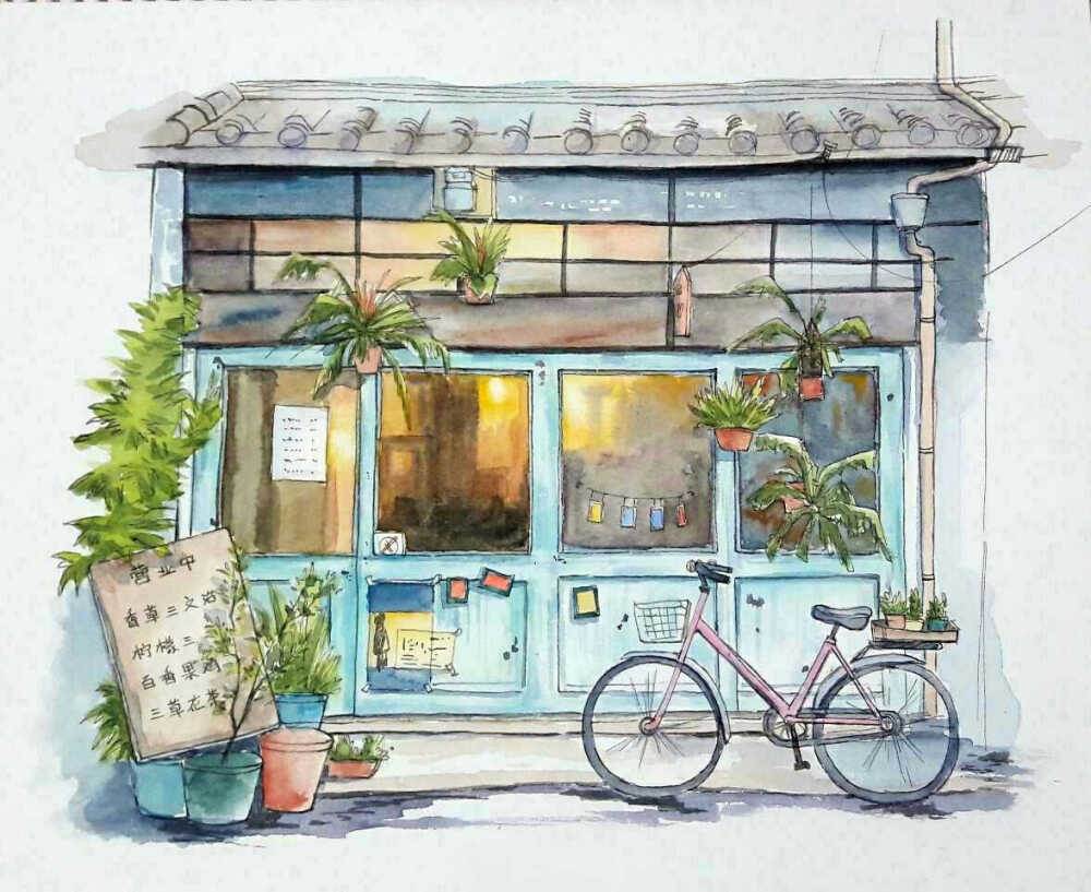 建筑水彩作业