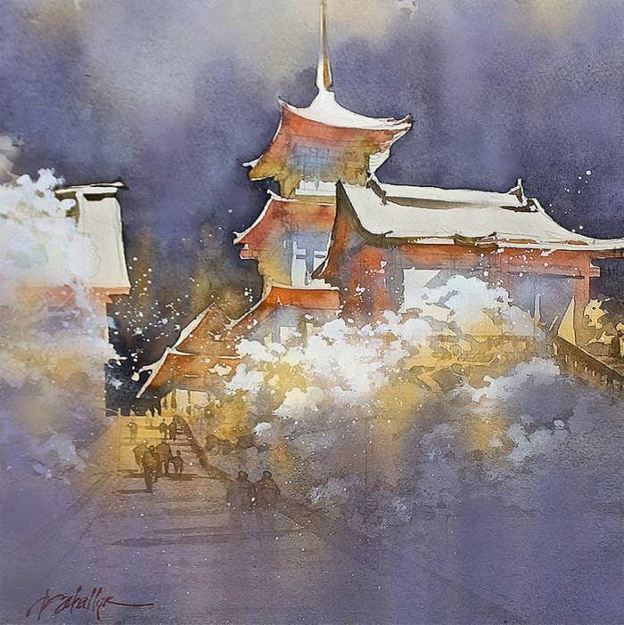建筑水彩作业