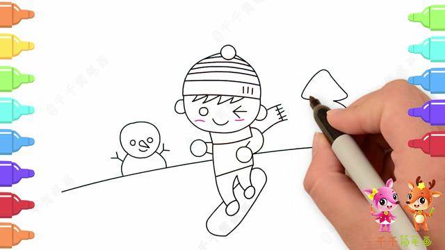 冬奥会主题绘画