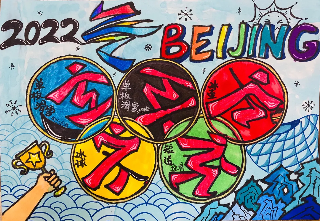 儿童冬奥会绘画作品