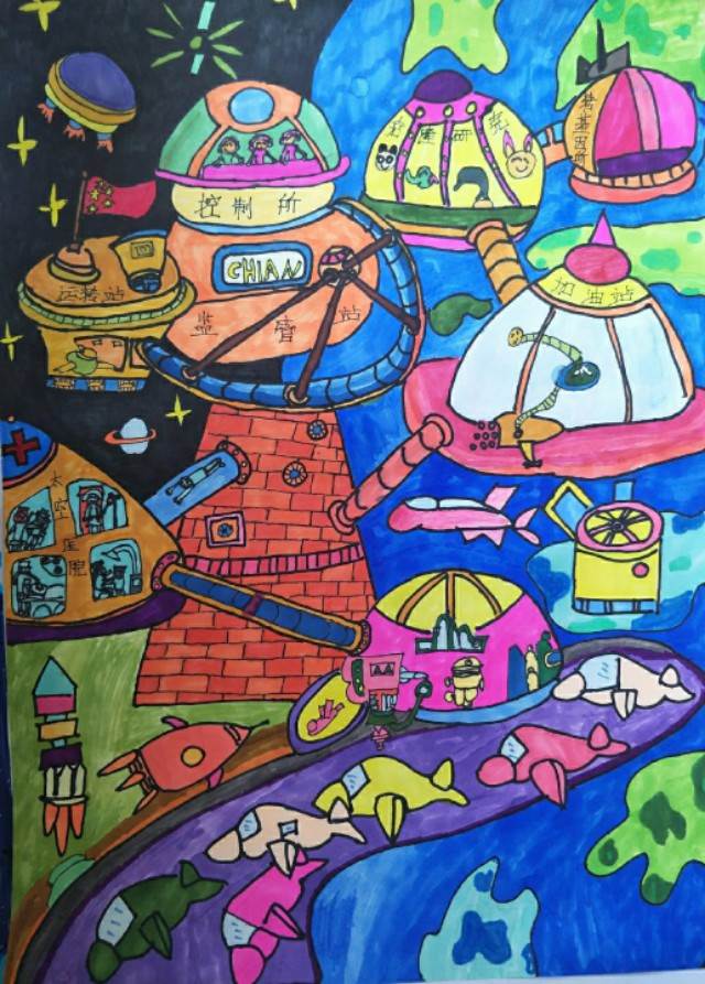 儿童8一12岁科幻画