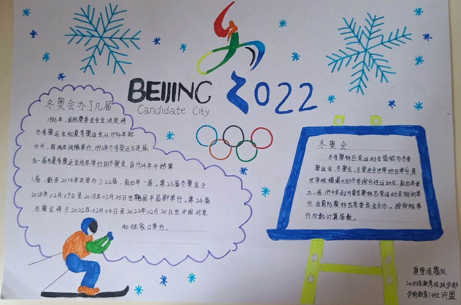 冬奥会主题手抄报