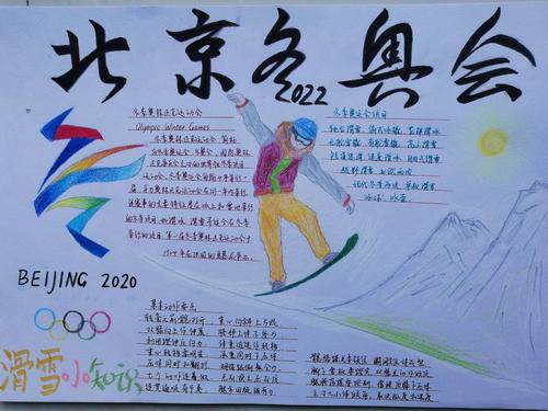 小学生2022冬奥会绘画图片