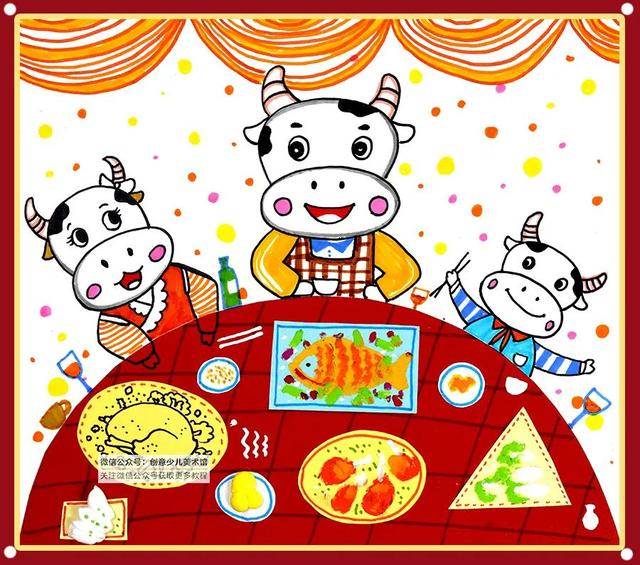 我眼中的年味绘画