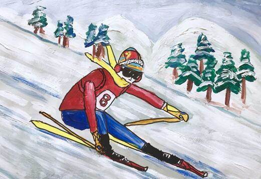 冬奥绘画作品大全图片