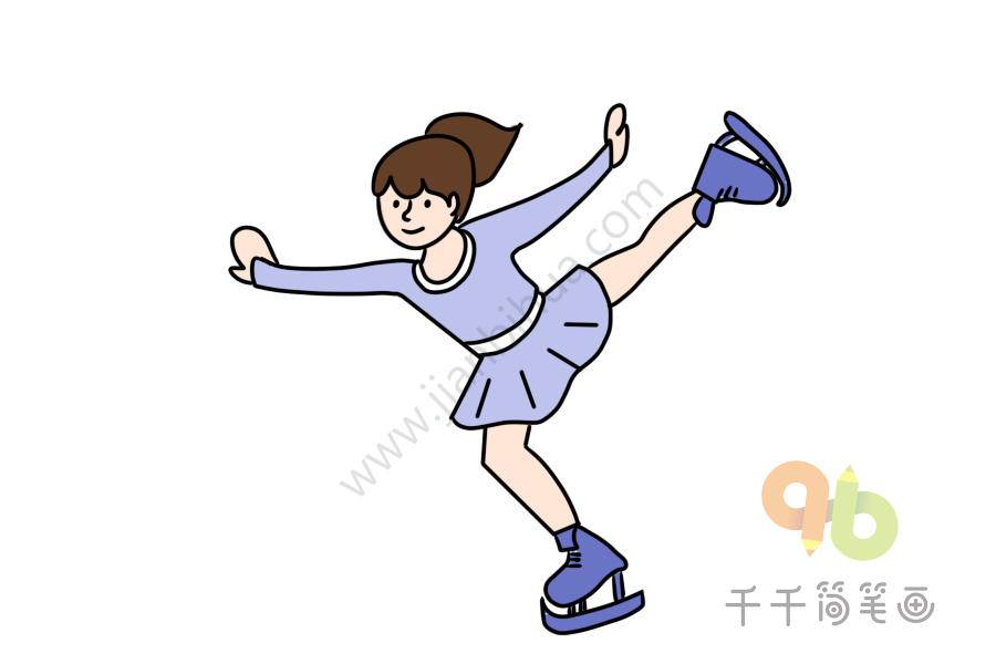 冬奥会运动员简笔画