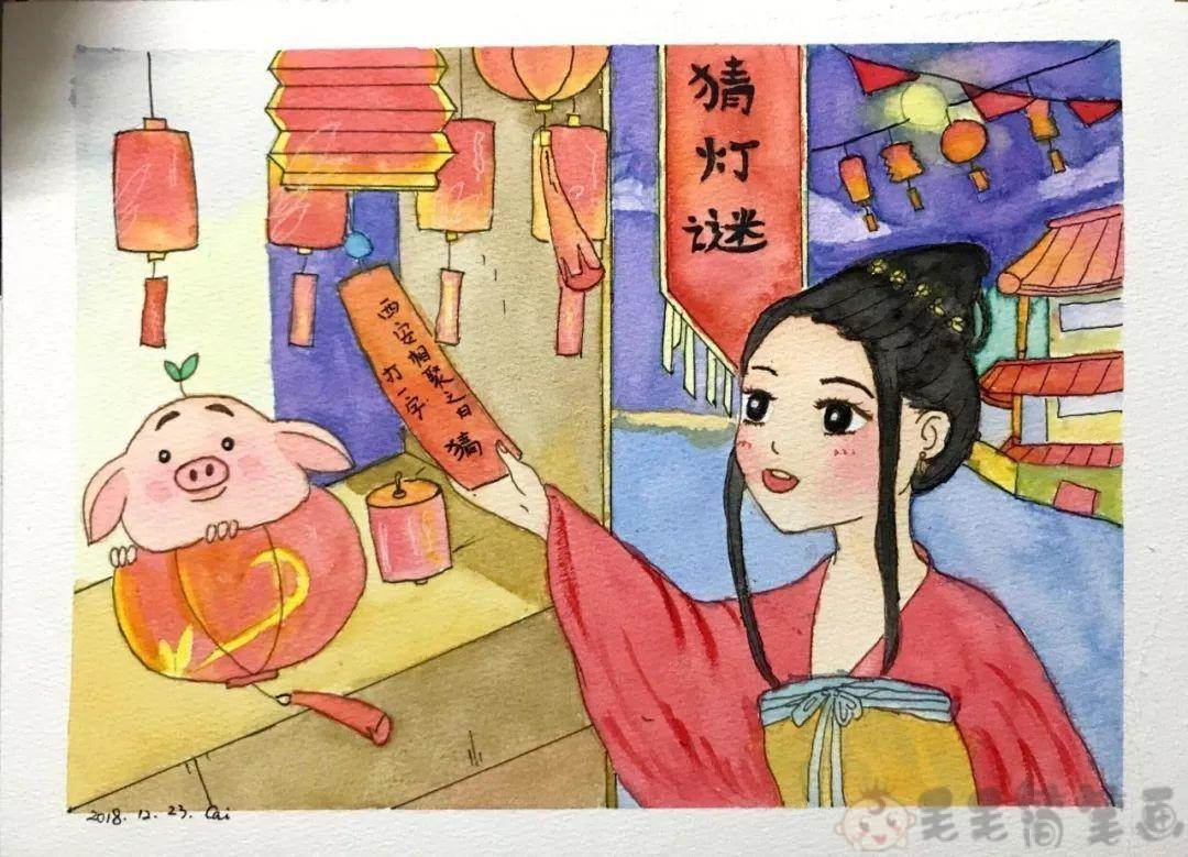 我眼中的年味绘画