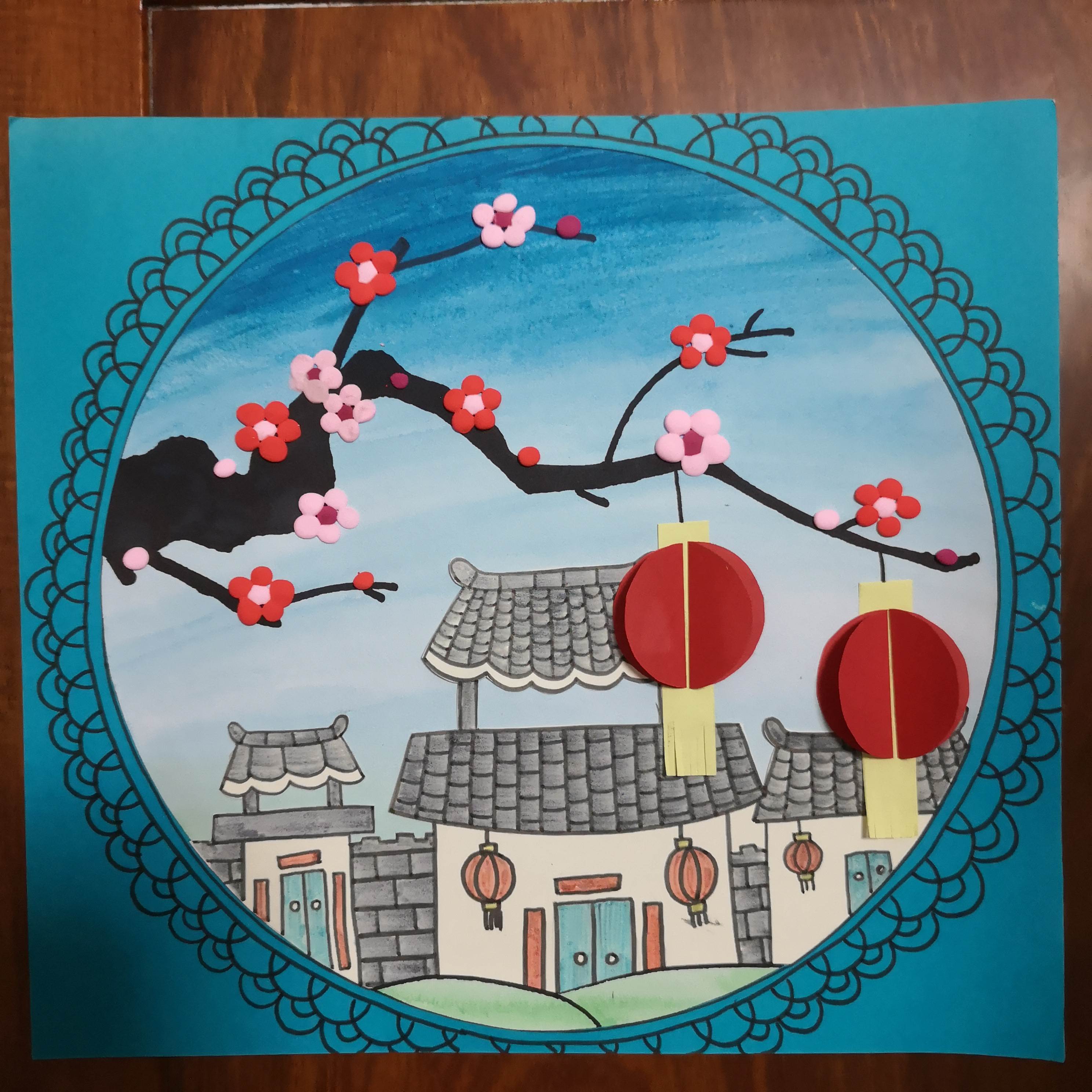 我眼中的年味绘画