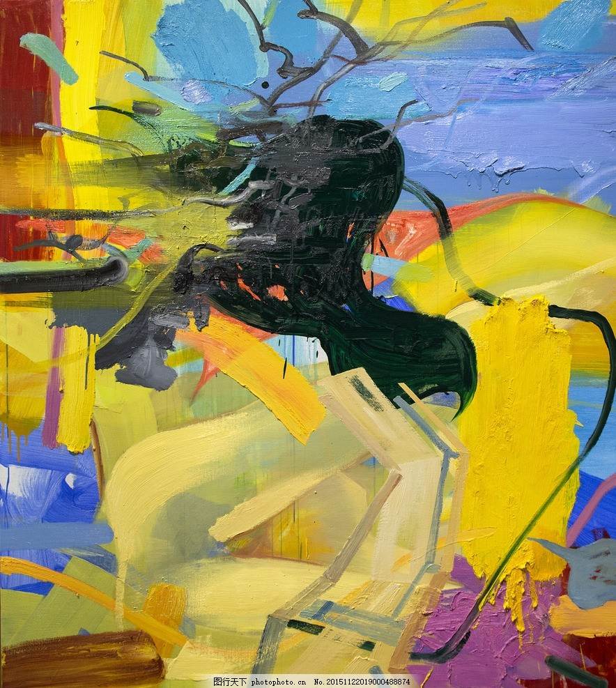 抽象油画作品