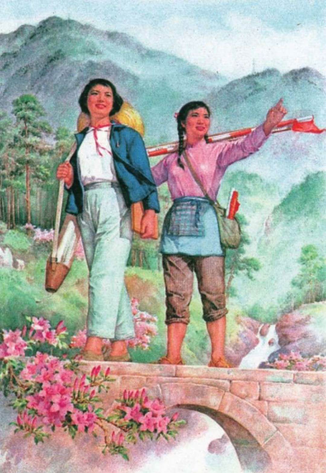 戏曲人物水彩画