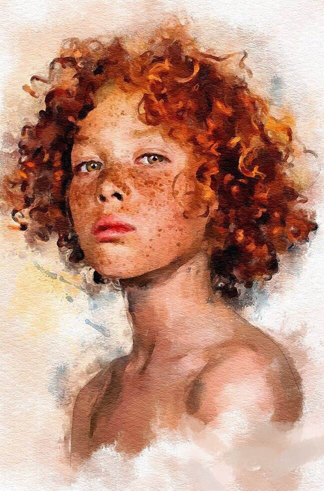 水彩画 人物