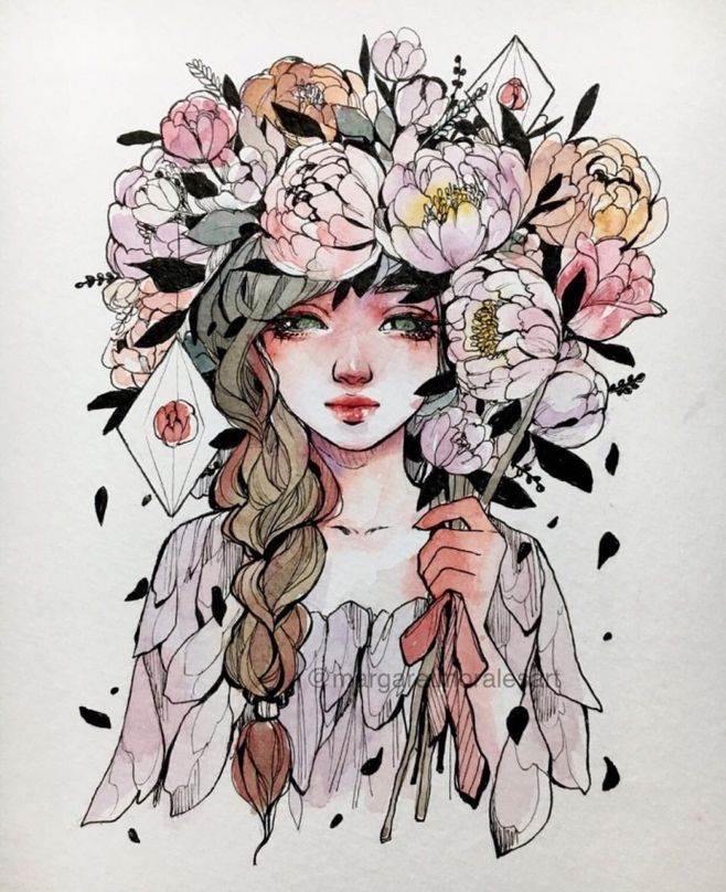 简单的动漫人物水彩画教程
