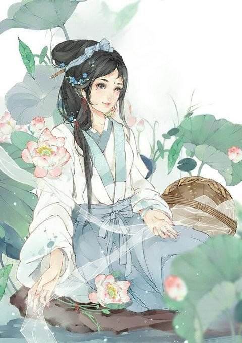 古装人物水彩画