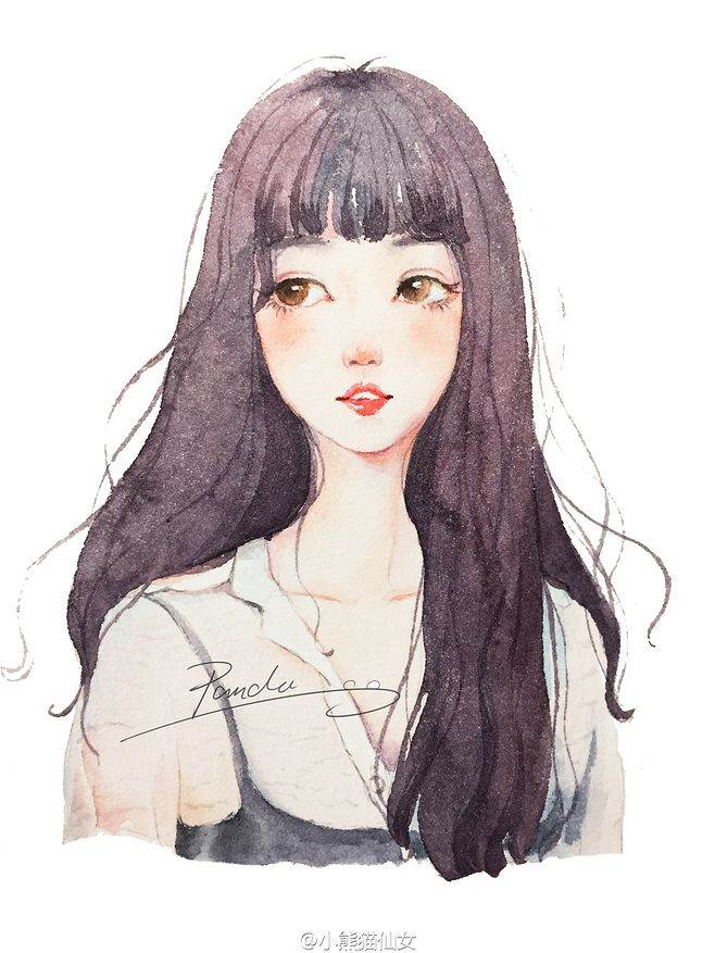 水彩画动漫人物步骤