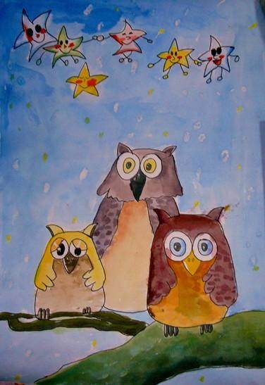 水彩画人物简笔画