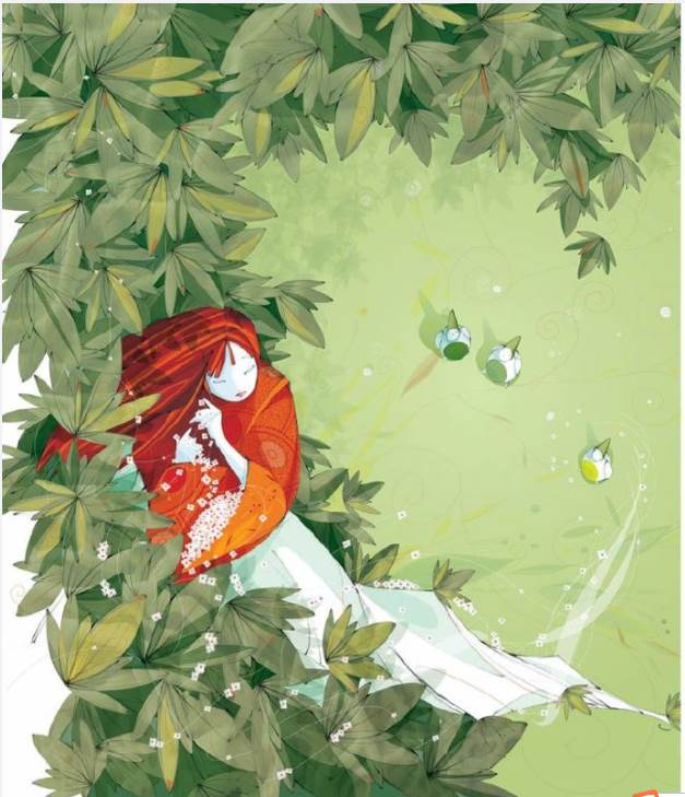 水彩画人物简笔画